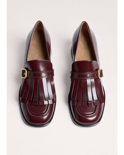 ME+EM Purple Fringe Block Heel Loafer