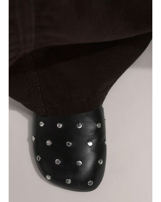 ME+EM Black Studded Slipper