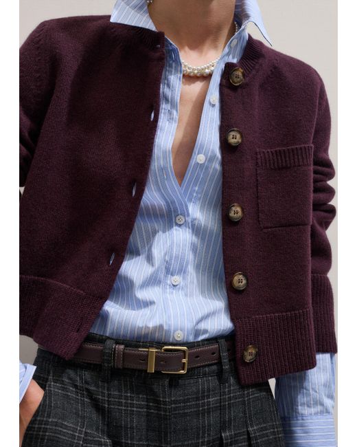 ME+EM Multicolor Button-Through Straight Cardigan