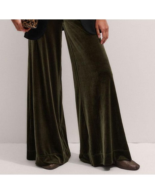 ME+EM Multicolor Extreme Fluid Velour Palazzo