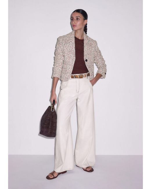 ME+EM Multicolor British Tweed Cropped Jacket