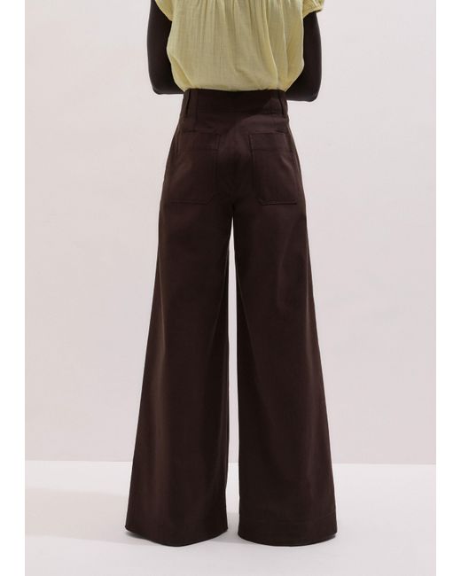 ME+EM Multicolor High Waist Wide-Leg Trouser