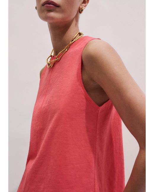 ME+EM Pink Racer Back Swing Top