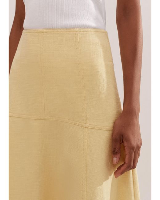 ME+EM Natural Textured Cotton-blend Skirt