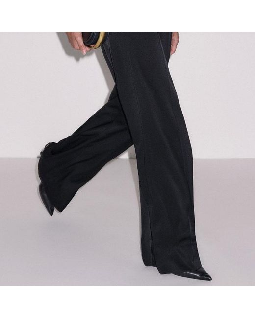 ME+EM White Satin Pintuck Detail Wide Leg Jumpsuit