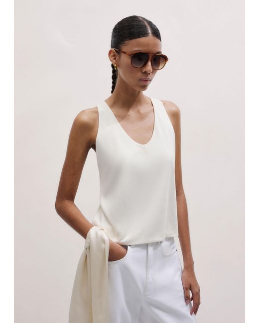 ME+EM Gray Scoop Neck Tank