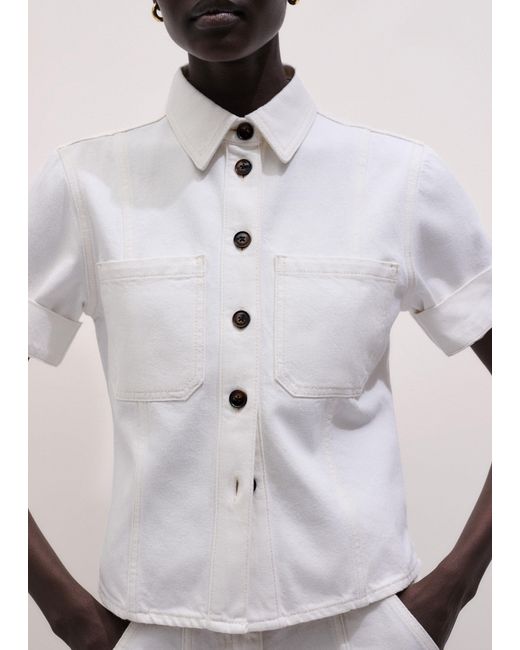 ME+EM Natural Paneled Shirt