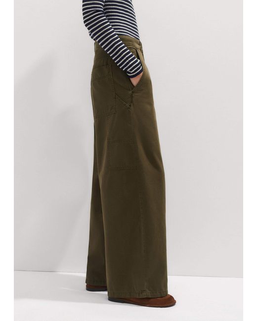 ME+EM Green Relaxed Casual Boyfriend Pant