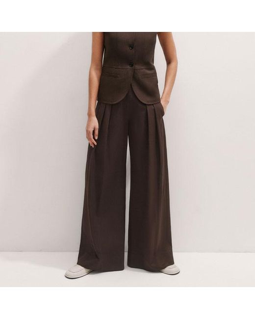ME+EM Multicolor Linen Blend Deconstructed Vest