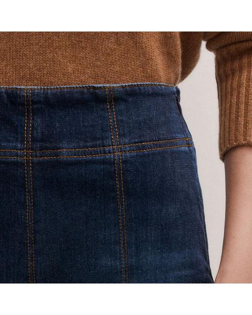 ME+EM Blue Palazzo Travel Jean Dark Wash