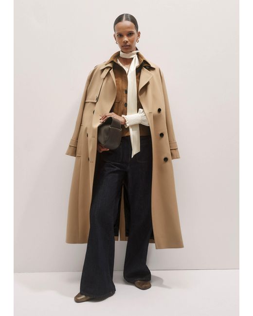 ME+EM Brown Panelled Shirt