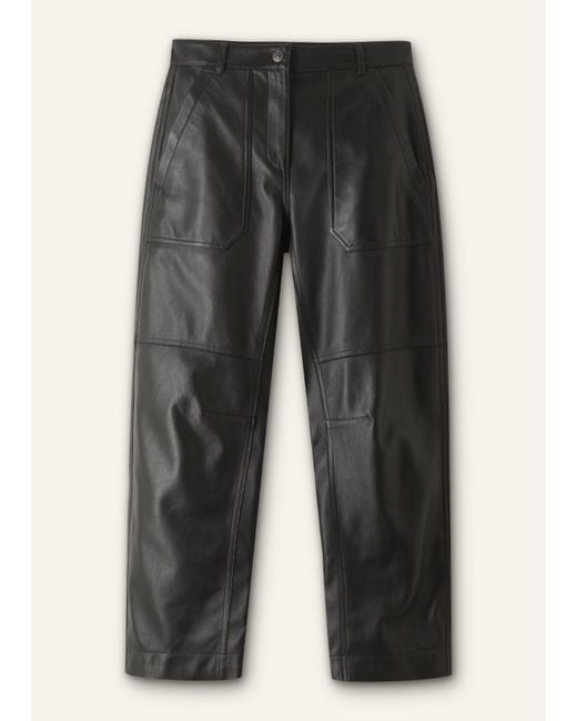 ME+EM Black Engineered-Leg Trouser