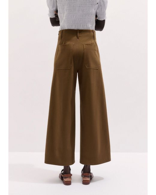 ME+EM Natural Wide Crop Pant
