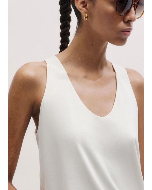 ME+EM Gray Scoop Neck Tank