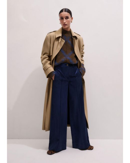 ME+EM Blue Luxe Cord Pant