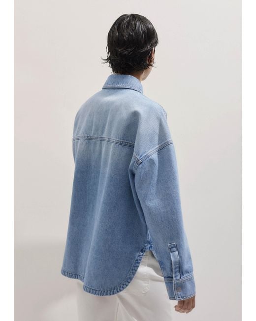 ME+EM Blue Oversized Denim Shacket