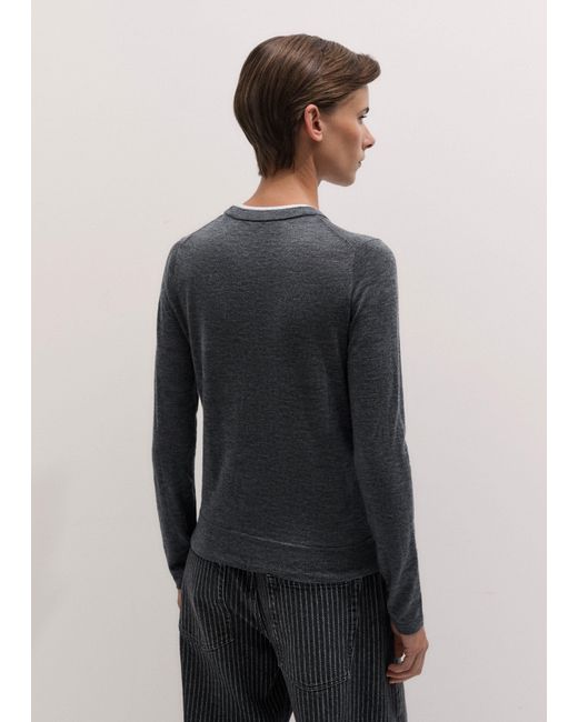 ME+EM Gray Barely There Sweater