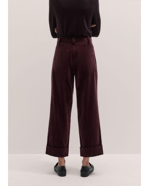 ME+EM Purple Straight Crop Pant
