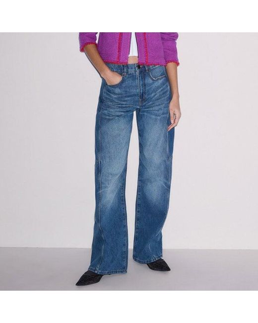 ME+EM Purple Fringe Detail Straight Fit Jacket