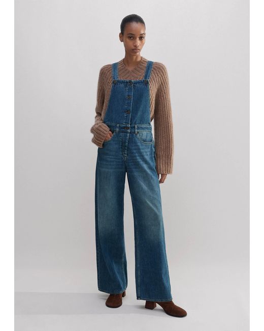 ME+EM Blue Super Soft Authentic Denim Dungaree
