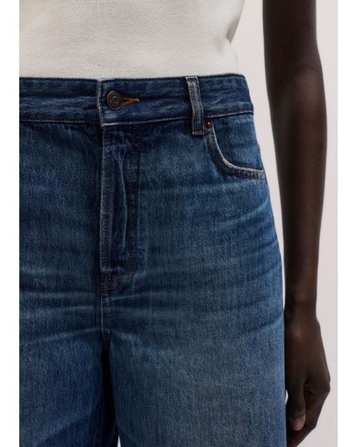ME+EM Blue Relaxed Straight Short