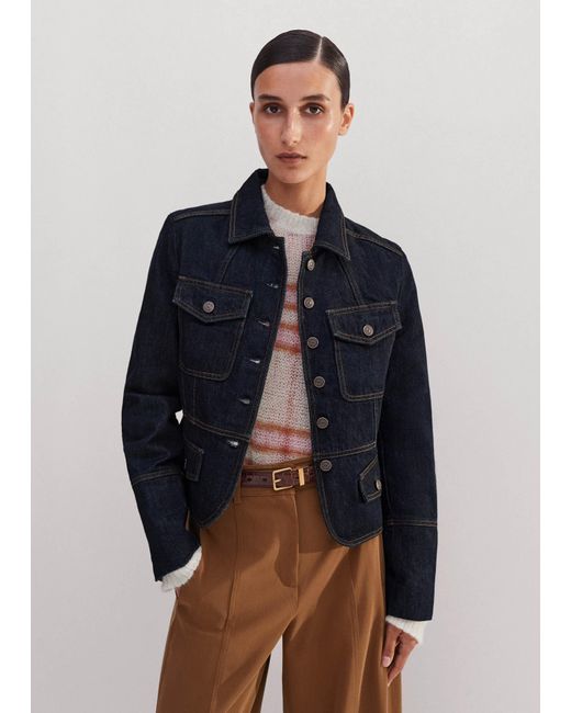 ME+EM Blue Denim Military Jacket