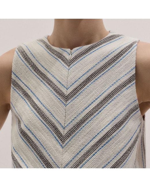 ME+EM Multicolor Textured Stripe Swing Top