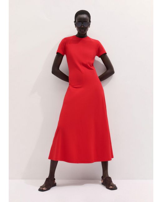 ME+EM Red Raglan Sleeve Maxi Dress