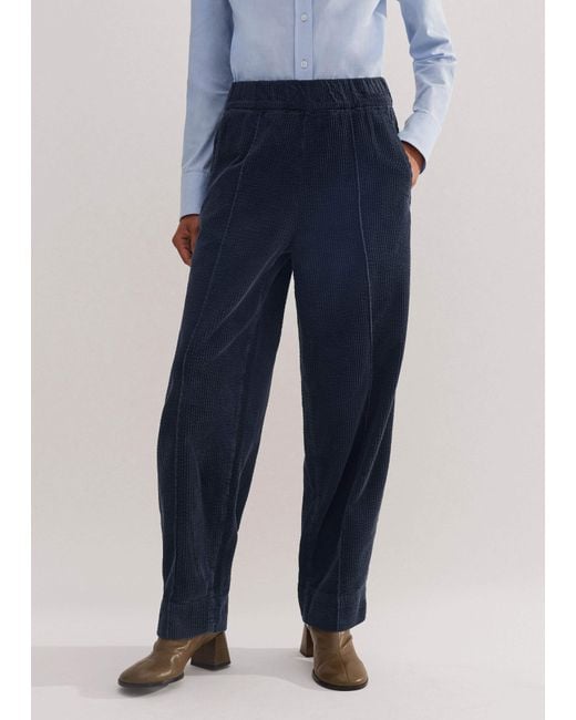 ME+EM Blue Washed Cord Pull-On Pant