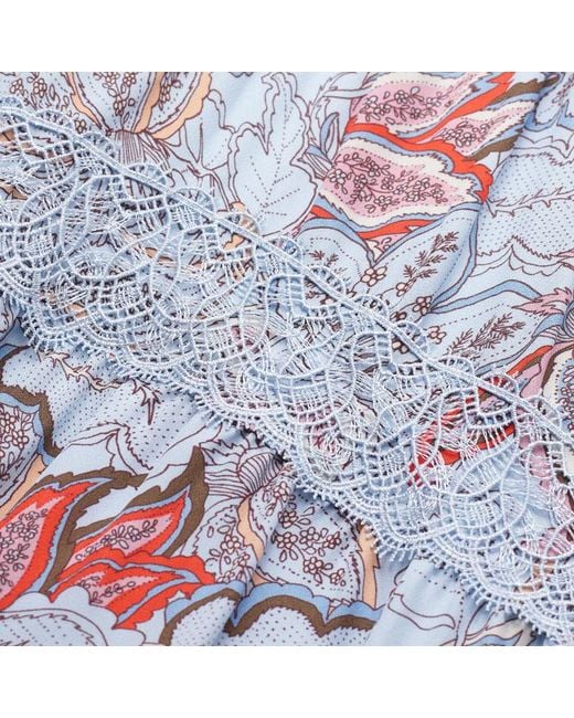 ME+EM White Silk Delicate Paisley Print Fit And Flare Maxi Dress/Multi