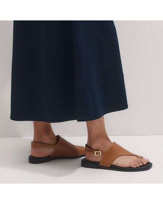 ME+EM Blue Luxe Travel Tailoring Zip-Front Midi Skirt