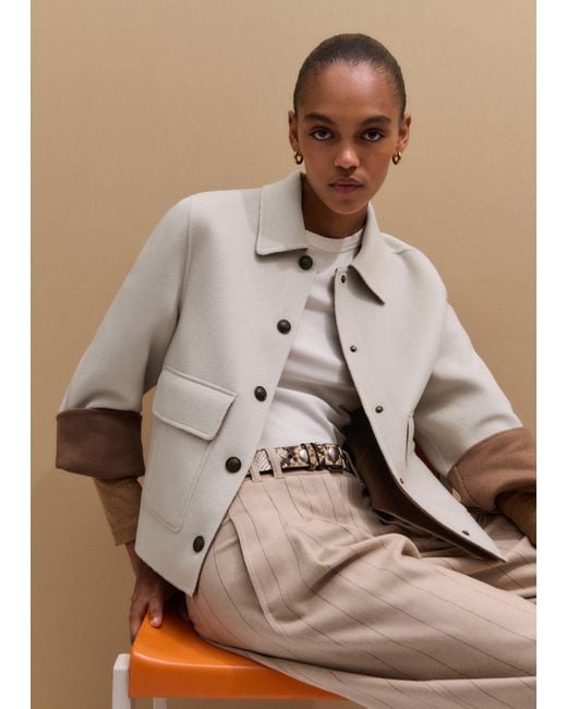 ME+EM Natural Double Face Swing Jacket