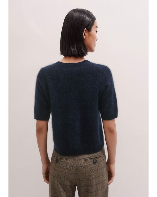 ME+EM Multicolor Brushed Cashmere Straight Knit Tee