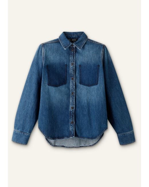 ME+EM Blue The Authentic Denim Forever Shirt Authentic Vintage Wash