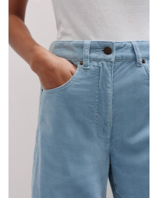 ME+EM Blue Washed Cord Extreme Seam Pant
