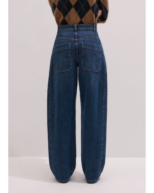 ME+EM Blue Tapered Puddle Jean