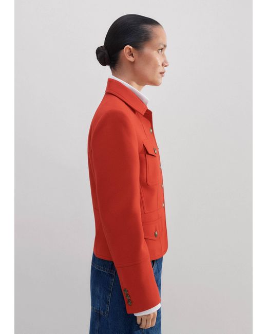 ME+EM Red Wool Military Jacket