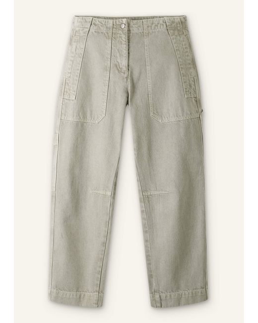 ME+EM Green Cotton Engineered Pant