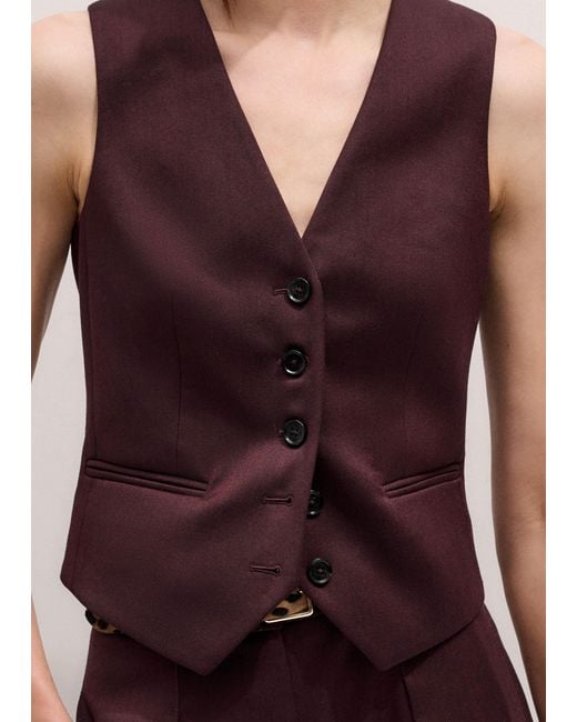 ME+EM Purple Luxe Tailored Vest