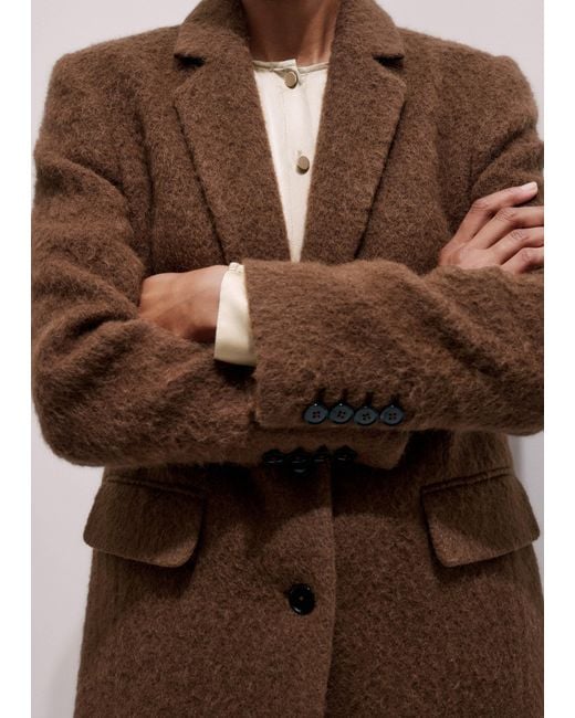 ME+EM Brown Luxe Relaxed Blazer