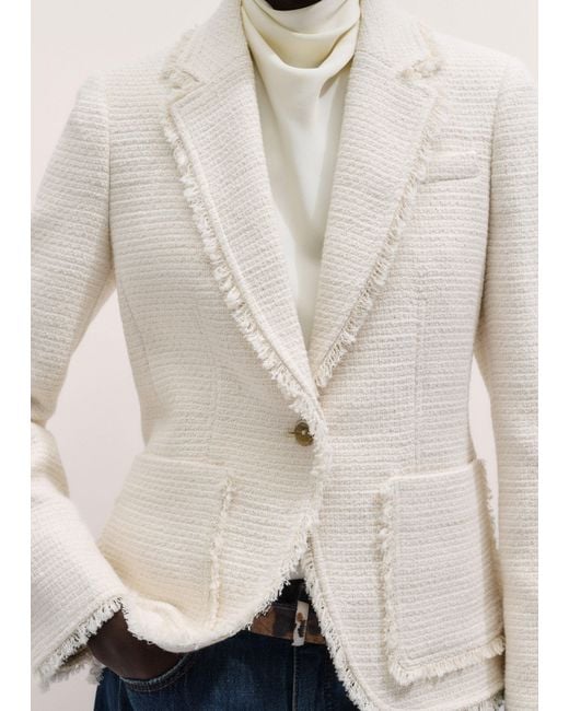 ME+EM Natural Textured Cardi Blazer
