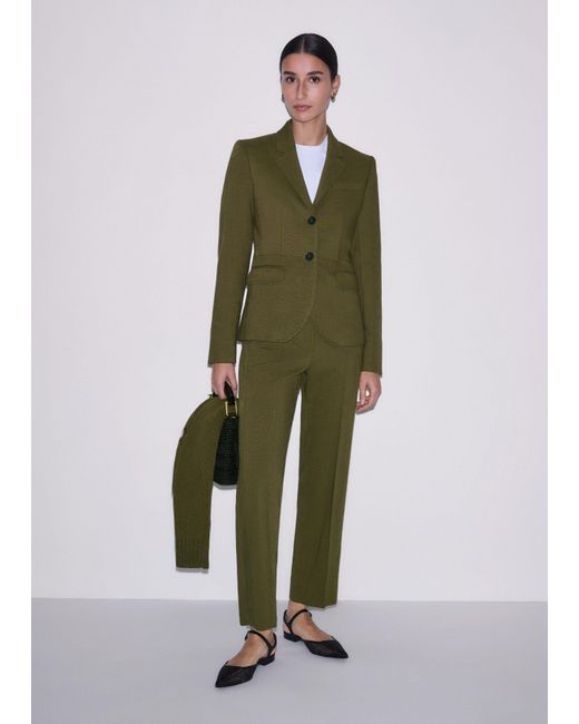 ME+EM Green Slim Crop Pant