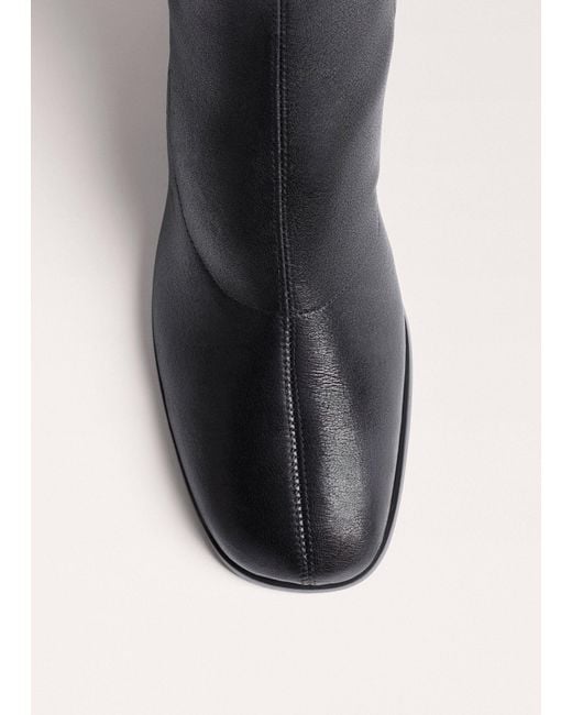 ME+EM Black Low Block Knee High Stretch Boot