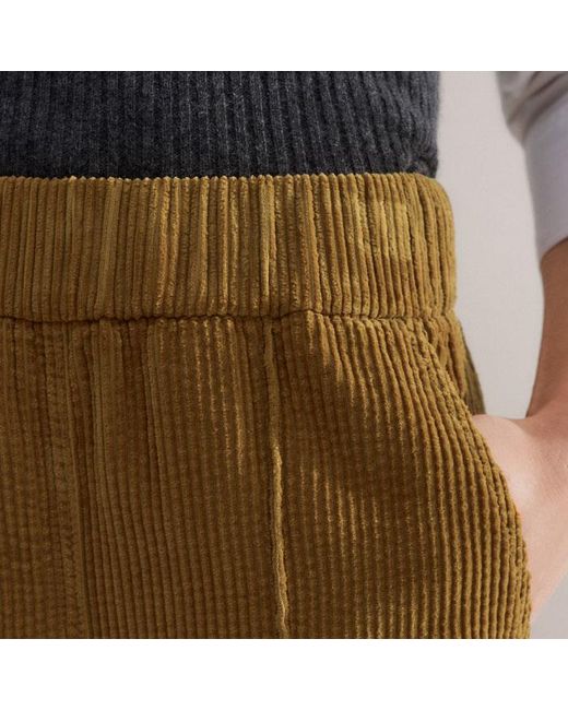ME+EM Multicolor Washed Cord Straight-Leg Lounge Pant Tapenade