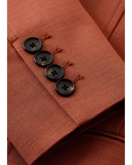 ME+EM Red Slim Fit Contour Blazer