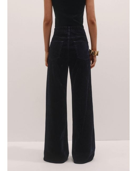 ME+EM Multicolor Velvet Denim Leg Elongator Jean