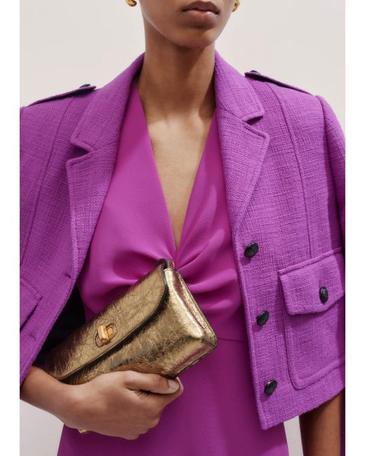 ME+EM Pink Crepe Midi Dress