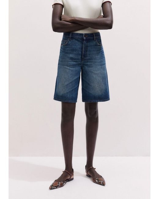 ME+EM Blue Relaxed Straight Short