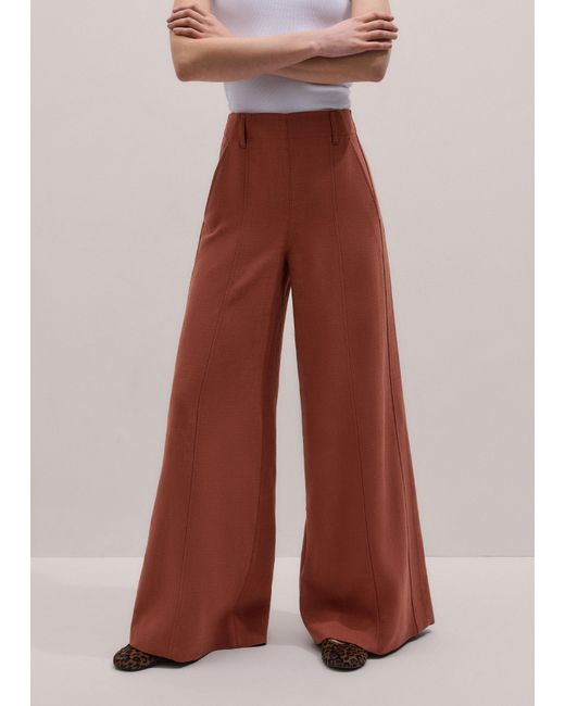 ME+EM White Super Wide Tailored Trouser