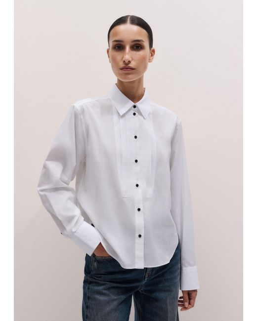 ME+EM Blue Perfectly Proportioned Tuxedo Shirt